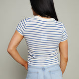 Clara Striped Tee Shirt - True Navy