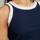 Oliver Rib Crochet Trim Tank