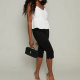 Rizzo Contrast Peplum Top