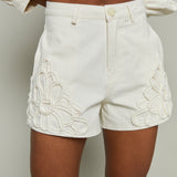 Rosalyn Floral Embellished Shorts