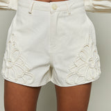 Rosalyn Floral Embellished Shorts