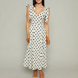 Odeya Polka Dot Midi Dress