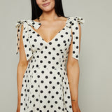 Odeya Polka Dot Midi Dress