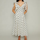 Odeya Polka Dot Midi Dress