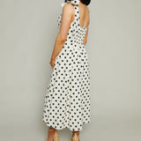 Odeya Polka Dot Midi Dress