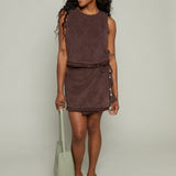 Liza Floral Terry Fringe Wrap Skirt