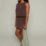 Marisol Floral Terry Fringe Tank Top