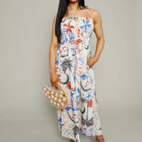 Solana Poplin Smocked Maxi Dress - Multi