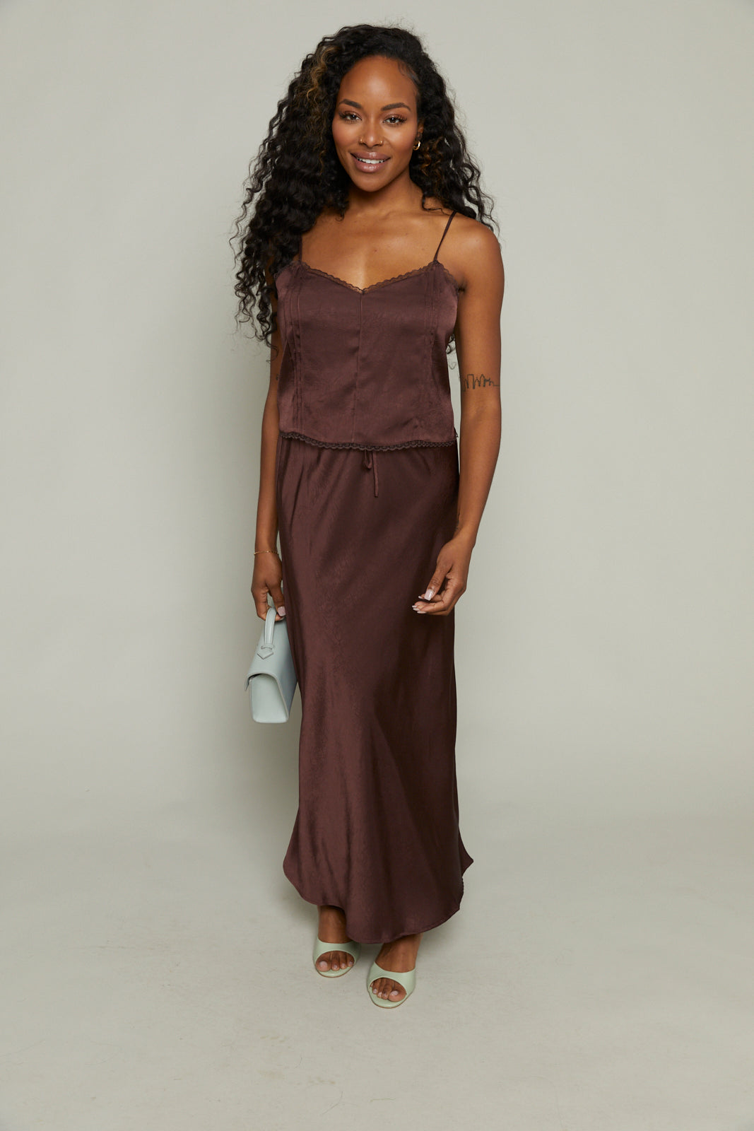 Desiree Satin Lace Tank