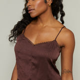Desiree Satin Lace Tank
