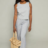 Mia Knit Wide Leg Pant - Summer Stone