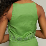 Annie Embroidered Linen Tank Top