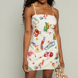 Helene Party Printed Mini Dress