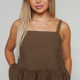 Briana Cropped Peplum Top