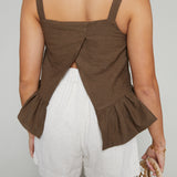 Briana Cropped Peplum Top