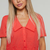 Kalani Lace Collared Shirt