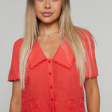 Kalani Lace Collared Shirt