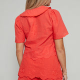 Kalani Lace Collared Shirt