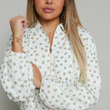 Tilly Ditsy Floral Bubble Hem Jacket