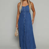 Stevie Denim Midi Dress - Medium Indigo