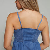 Stevie Denim Midi Dress - Medium Indigo