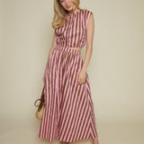 Sonja Striped Cinched Waist Skirt