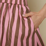 Sonja Striped Cinched Waist Skirt