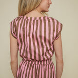 Monica Striped Cinched Waist Top