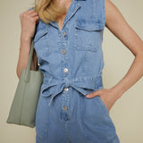 Hadley Soft Denim Sleeveless Romper
