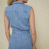 Hadley Soft Denim Sleeveless Romper