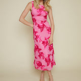 Felicia Floral Embroidered Mesh Midi Dress