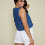 Darra Cropped Denim Top