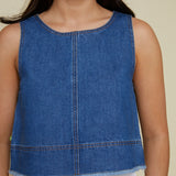 Darra Cropped Denim Top