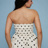 Amanda Polka Dot Bubble Hem Top