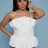 Penny Woven Peplum Top