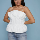 Penny Woven Peplum Top