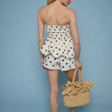Tara Polka Dot Ruffle Hem Shorts