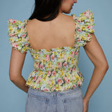 Britta Floral Smocked Peplum Top