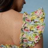 Britta Floral Smocked Peplum Top