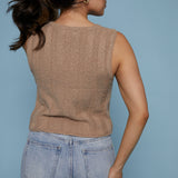Bradyn Rib Sweater Cropped Tank - Iced Coffee