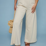 Mia Jersey Flare Pant - Panna Cotta