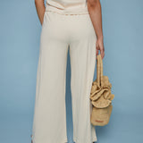 Mia Jersey Flare Pant - Panna Cotta