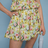 Liza Floral Pleated Shorts