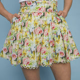 Liza Floral Pleated Shorts