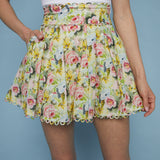 Liza Floral Pleated Shorts