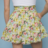 Liza Floral Pleated Shorts
