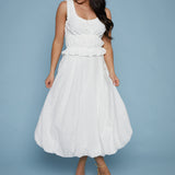 Mindee Eyelet Bubble Hem Maxi Skirt