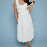 Mindee Eyelet Bubble Hem Maxi Skirt