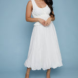 Mindee Eyelet Bubble Hem Maxi Skirt