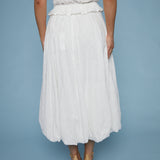 Mindee Eyelet Bubble Hem Maxi Skirt